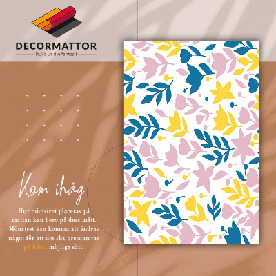 Vinyl floor mat Abstract flowers