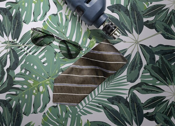 Indoor vinyl PVC carpet Palm leaves