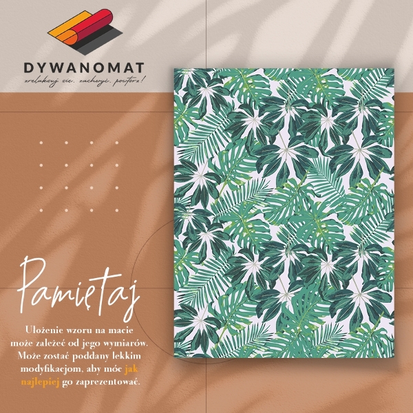 Indoor vinyl PVC carpet Palm leaves