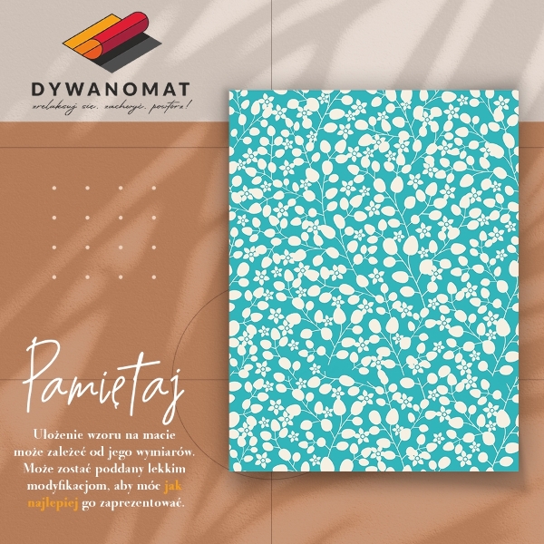 Interior PVC rug Flowery stems