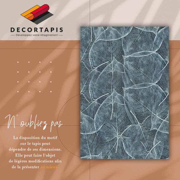 Indoor vinyl PVC carpet Leaf skeleton