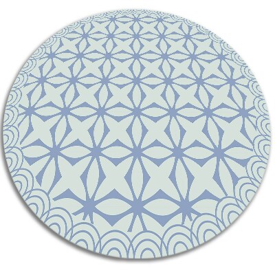 Indoor vinyl rug geometric star