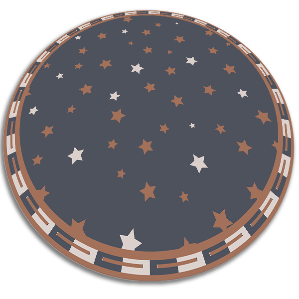 Fashionable Round PVC rug geometric star