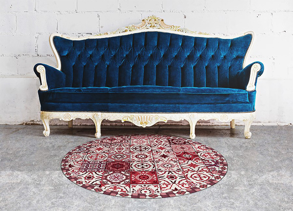 Universal vinyl carpet Portuguese tiles