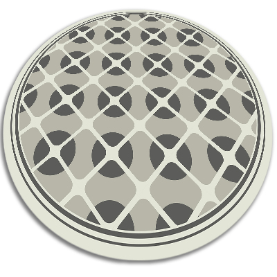 Round interior PVC carpet abstract circles
