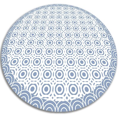Round vinyl rug repetitive circles