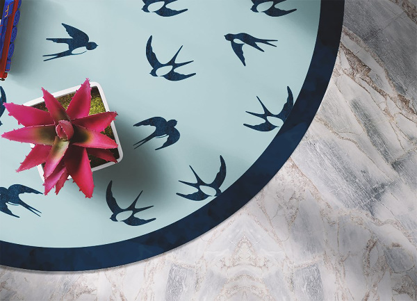 Round interior PVC carpet swallows