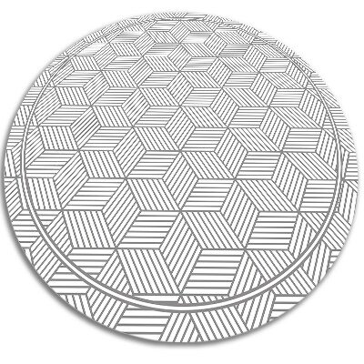 Fashionable Round PVC rug geometric cube