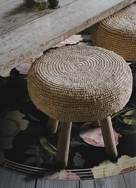 Vinyl rug Roses