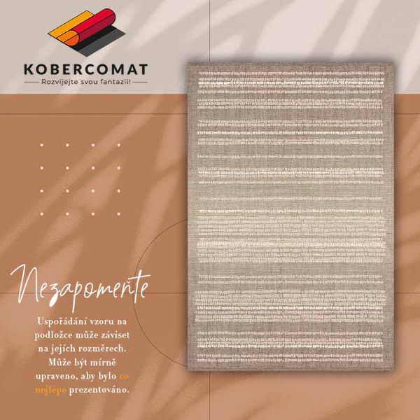 Universal vinyl carpet Beige fabric