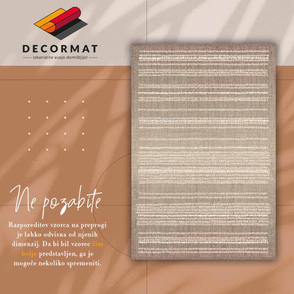 Universal vinyl carpet Beige fabric