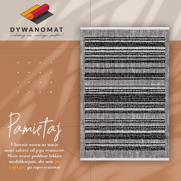 Indoor vinyl PVC carpet Black stripes