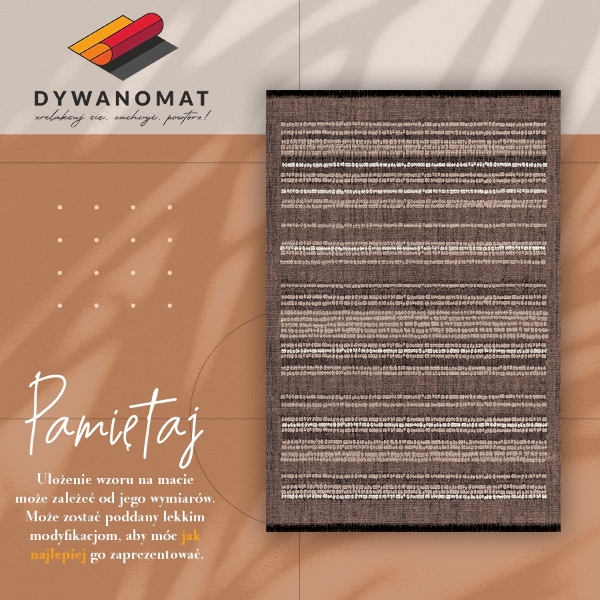 Interior PVC rug Brown fabric pattern