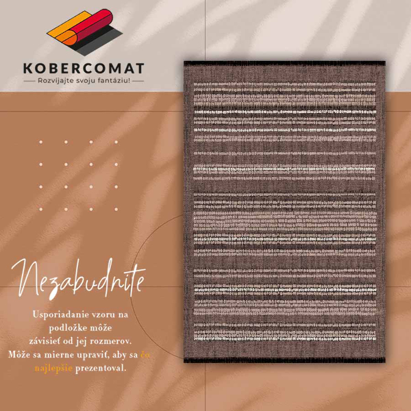 Interior PVC rug Brown fabric pattern
