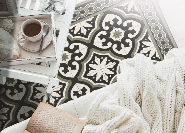 Vinyl floor rug Scandinavian style