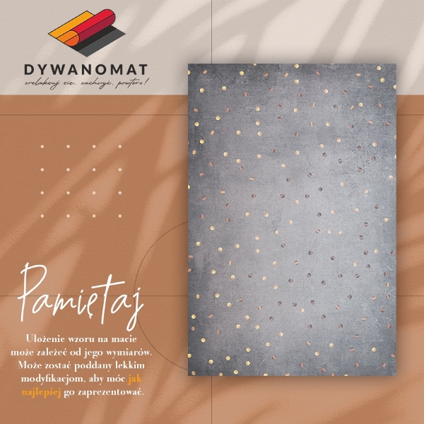 Vinyl floor mat Golden dots