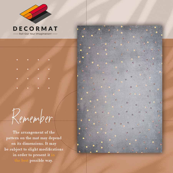 Vinyl floor mat Golden dots