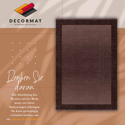 Fashionable vinyl rug Brown frame