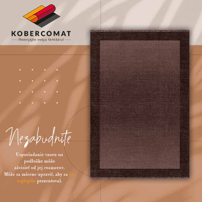 Fashionable vinyl rug Brown frame