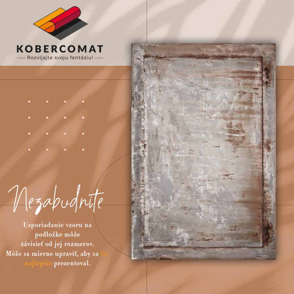 Vinyl rug Rusty sheet metal