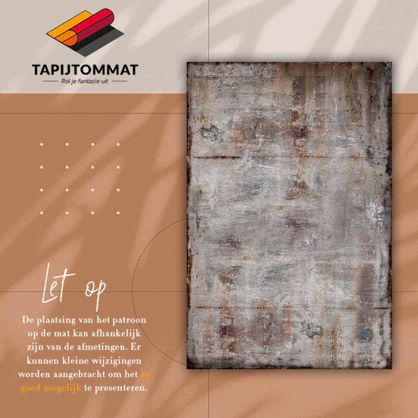 Indoor vinyl PVC carpet Rust-colored sheet metal