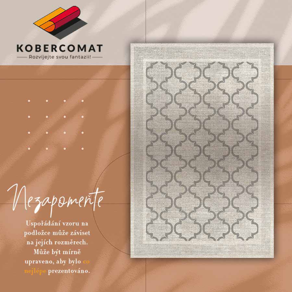 Vinyl floor mat Moroccan design