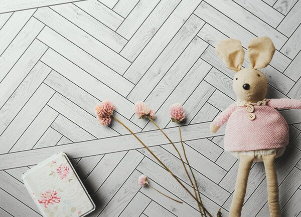 Vinyl floor mat Herringbone boards