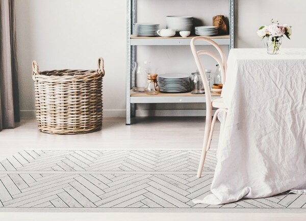 Vinyl floor mat Herringbone boards