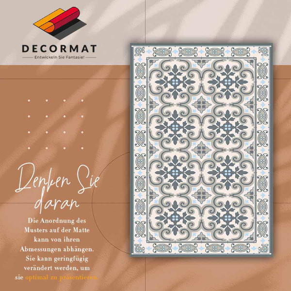Vinyl carpet Talavera pattern