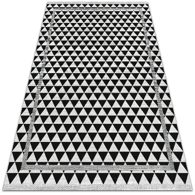 Indoor vinyl PVC carpet Black and white triangles