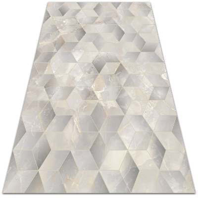 Interior vinyl floor mat 3D cubes