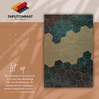 Universal vinyl rug Concrete hexagons