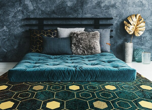 Interior vinyl floor mat Hexagonal pattern