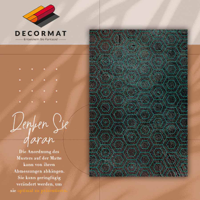 Vinyl floor mat Retro hexagons