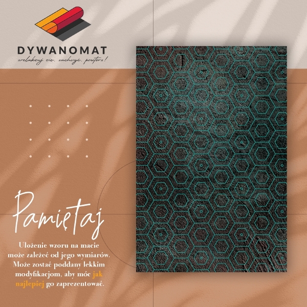 Vinyl floor mat Retro hexagons