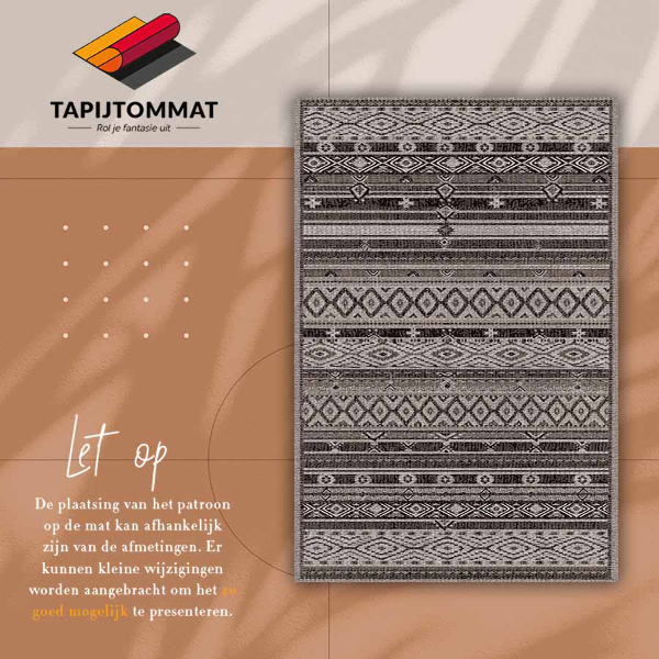 Vinyl rug Indian patterns