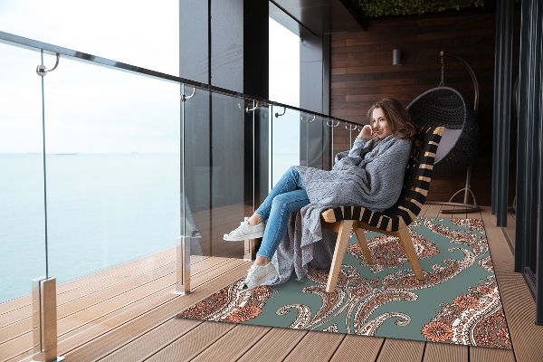 Modern outdoor carpet vintage Paisley