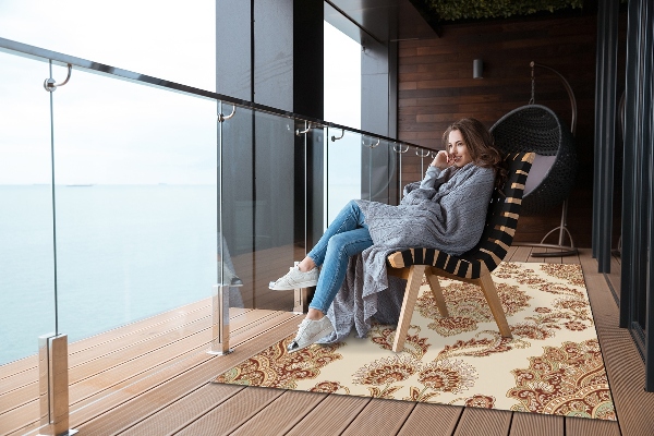 Outdoor rug for terrace Paisley style