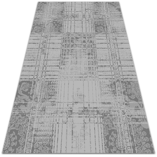 Modern balcony rug gray mosaic