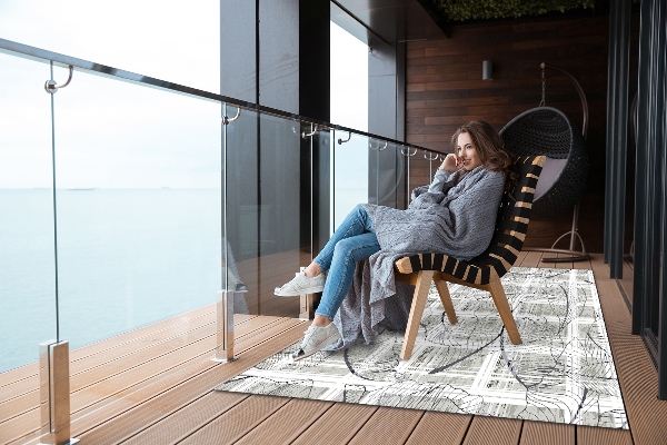 Modern outdoor carpet leaves Monsters