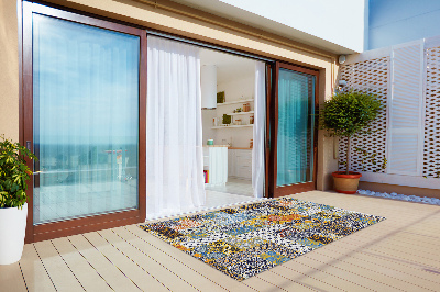 Balcony rug abstract mosaic