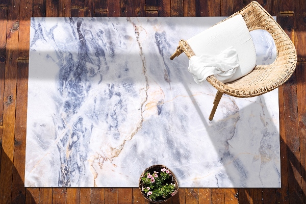 Garden rug Gold cracks marble