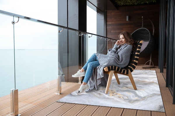 Modern outdoor carpet marble sea