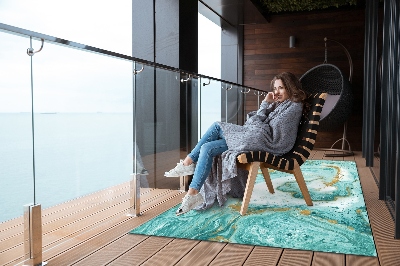 Carpet for terrace garden balcony marble waves