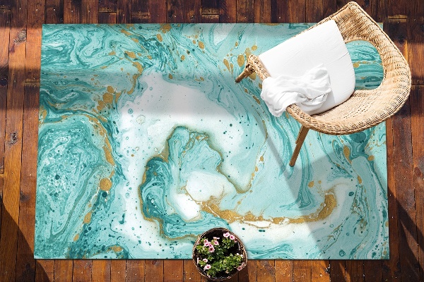 Carpet for terrace garden balcony marble waves