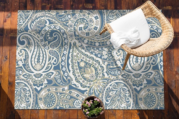 Carpet for terrace garden balcony Persian Paisley
