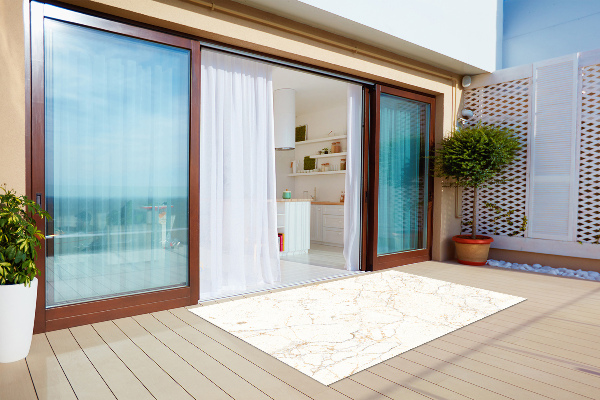 Modern outdoor rug Cracked marble pattern