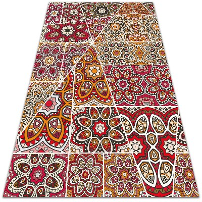 Outdoor carpet for terrace ethnic patchwork