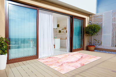 Modern balcony rug pink marble