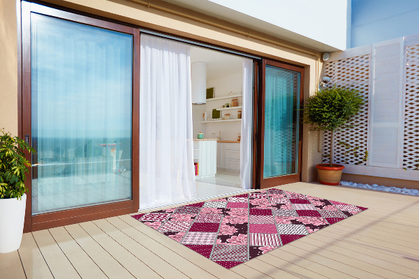 Modern outdoor carpet Succulents collage
